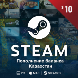 Steam $10 пополнение баланса Казахстан - фото
