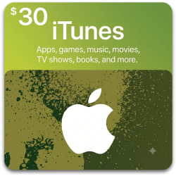 iTunes Gift Card - $30 (Цифровой Код) США - фото
