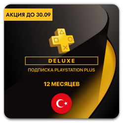 АКЦИЯ! PS Plus Deluxe 12 месяцев (Турция, активация сотрудником) - фото